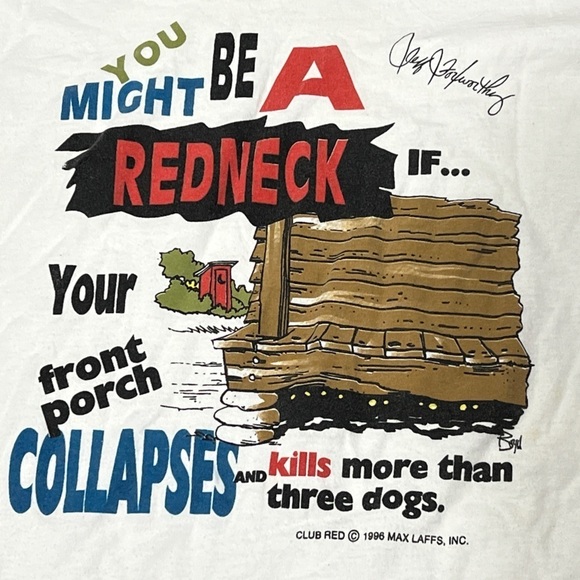 Vintage Country Cowboy Redneck Jeff Foxworthy Funny Humor Graphic Tshirt Men - Picture 3 of 8